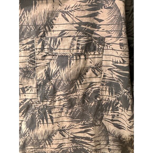 Travis Mathew Button Up Hawaiian Floral Tropical Button Front Shirt Blue, XL - Picture 8 of 9